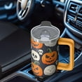 thumbnail image 5 of Halloween Pumpkin Bat 30 Oz Tumbler with Handle and Straw, Spooky Stainless Steel Insulated Cup, Holiday Gift Mug, 5 of 5
