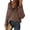 Brown Camel, variant on Womens Sweaters Fall Winter Clothes Long Sleeve Button Down Ruffle Crew Neck Casual Knitted Pullover Tops