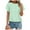 Light Green, variant on Womens Fashion Casual Top Crew Neck T Shirts Summer Short Sleeve Casual Loose T Shirts Top Ladies Tees And Tops S T Shirts Women Long Sleeve Shirt Women Women's Summer Shirts Womens Long Sleeve T