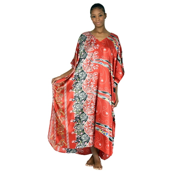 Up2date Fashion's Women's Caftan / Kaftan / Muumuu / Mumu, Red Desert Print