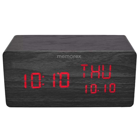 MEMOREX LED Alarm Clock with Wireless Charger, CAB-8J870