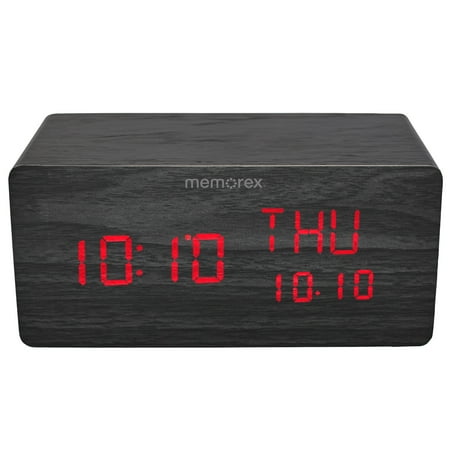 MEMOREX LED Alarm Clock with Wireless Charger, CAB-8J870