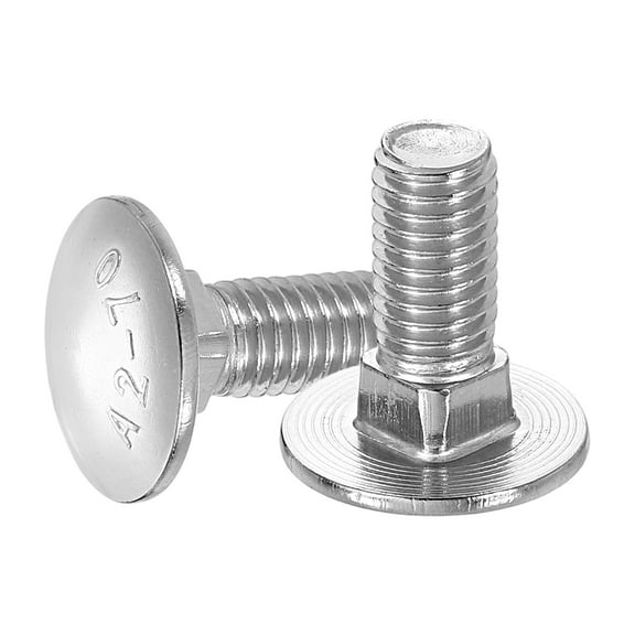 Uxcell 20Pack M8 x 20mm Stainless Steel Carriage Bolts Round Head Square Neck, Silver