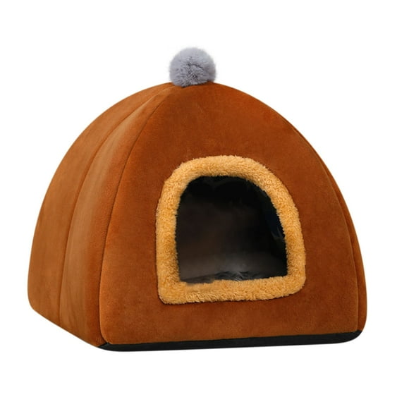 Cat House Bed, Winter Warm Nest Soft Foldable Sleeping Mat Pad Cozy Cat Cave Cute Pet Tent Beds for Cats Puppy Small Dogs 11x11x9.8inch Health & Household