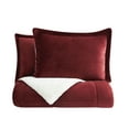thumbnail image 5 of TRULY SOFT Basket Carved Faux Fur Cabernet King 3 Piece Comforter Set, Textured Solid Color, Adult Bedding, Oeko-TEX Certified, 5 of 7