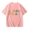thumbnail image 4 of XEGLSBU Girls Shirts Size 8/10 Girls Casual Short Sleeve T Shirt Round Neck Graphic Print Loose Fit Tee for School Activities Spring Summer Pink Size 3-4 Years, 4 of 5