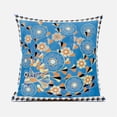 thumbnail image 2 of Glory of Flowers Peacock Throw Pillow with Removable Cover in Light Blue Pale Orange 20x20, 2 of 8