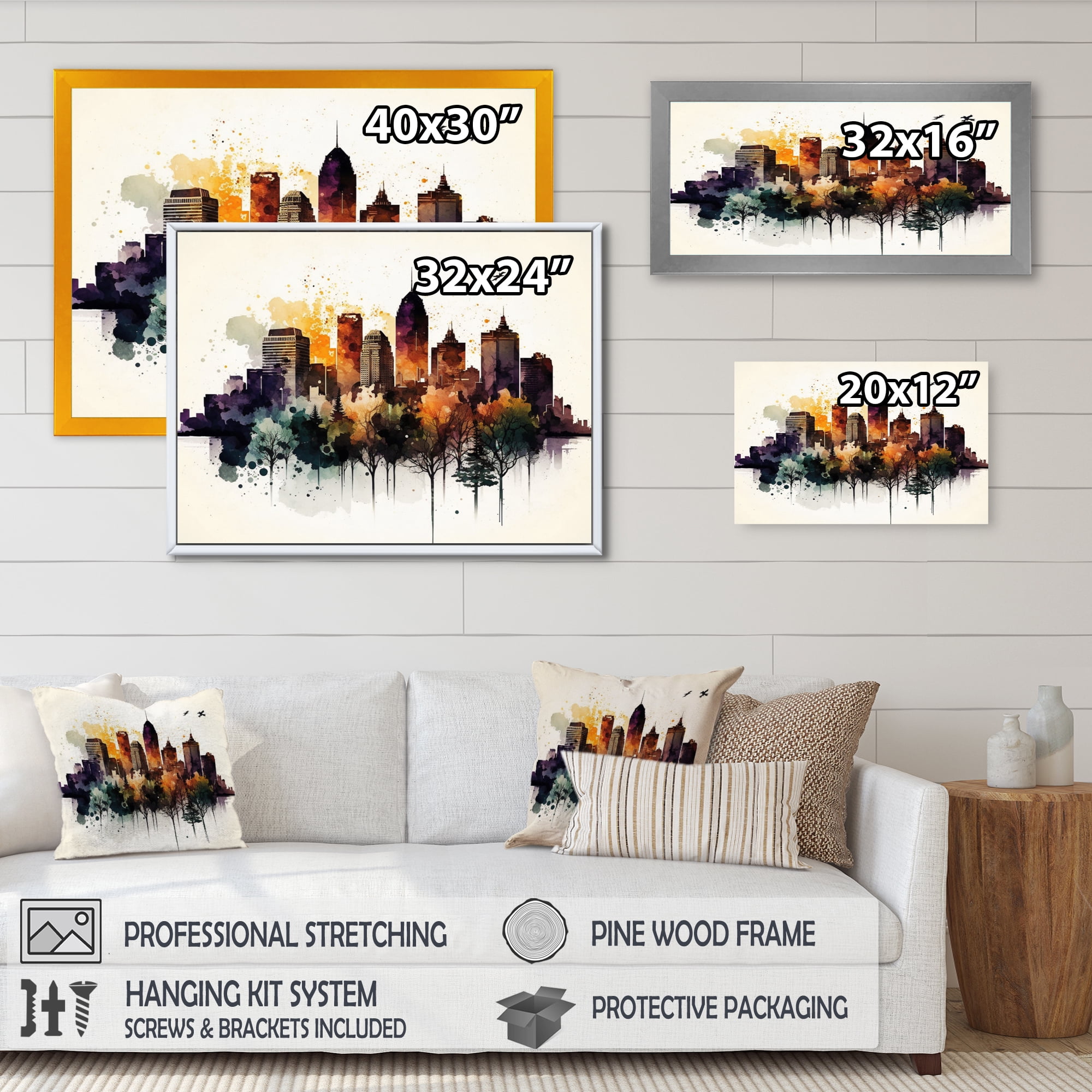 Designart Montreal In The Fall I Canvas Wall Art