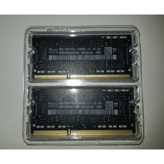 SK Hynix 4GB (2x2GB) PC3-12800S DDR3 1600MHz HMT325S6CFR8C-PB Laptop Memory RAM