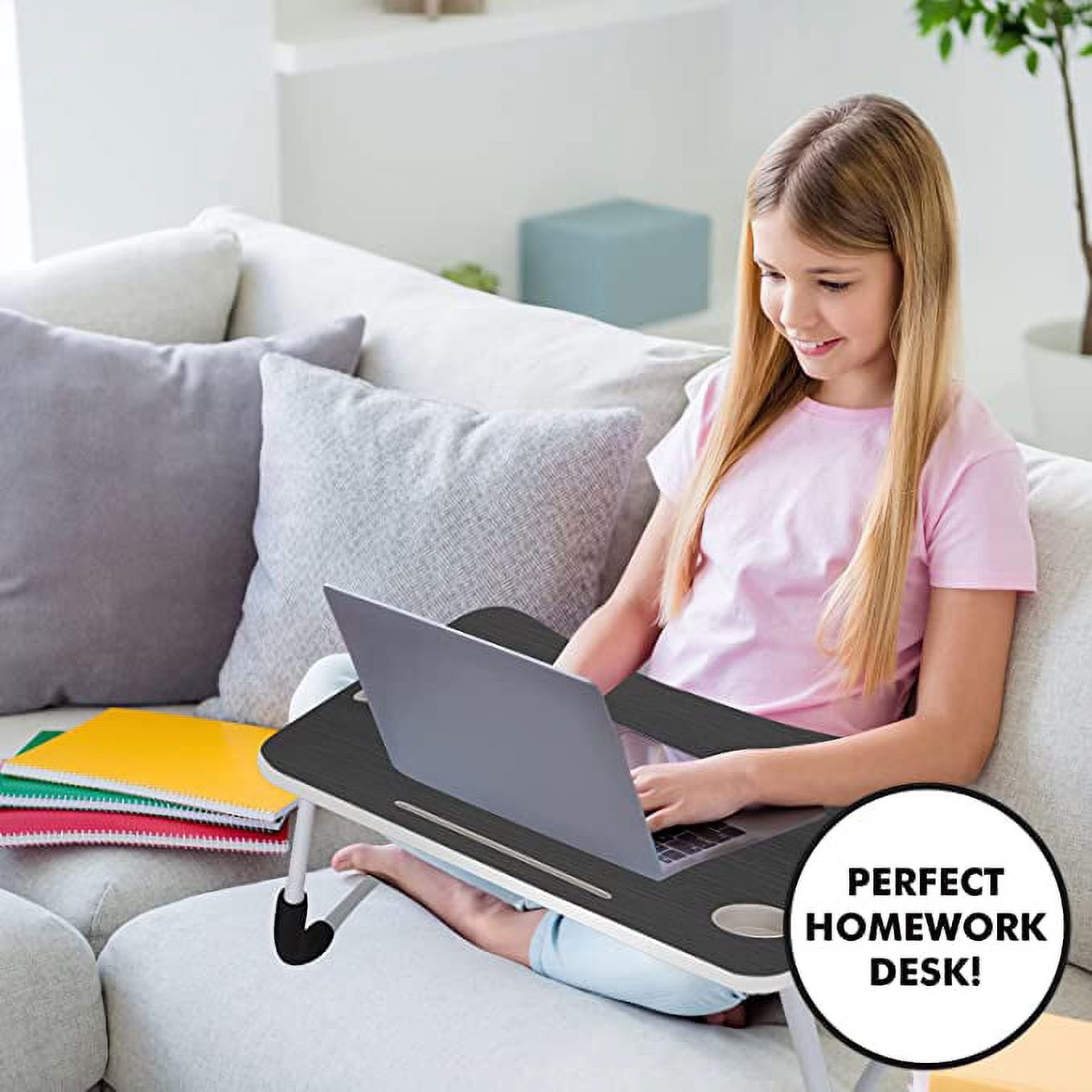 MavoCraft / Folding Lap Desk for Bed and Sofa / Dark Grey