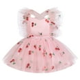 thumbnail image 2 of IDOPIP Toddler Baby Girls Butterfly Tutu Dress Summer Sleeveless Backless Lace Princess Dress, 2 of 7