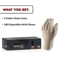 thumbnail image 2 of Tackleit Gloves Set Disposable Cooking Gloves for BBQ with 4 Cotton Glove Liners, 100 Pack Large, 2 of 8