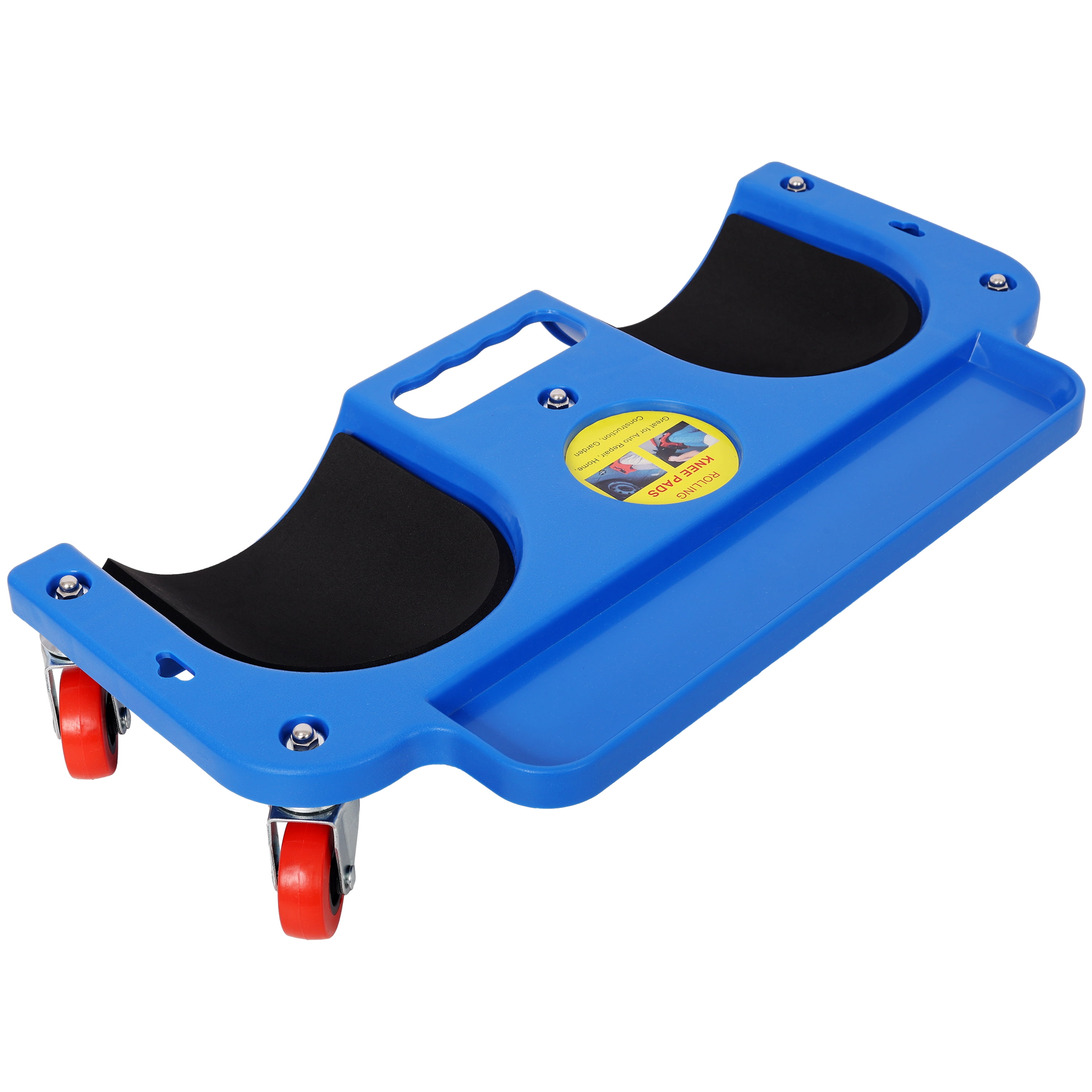 Rolling Knee Creeper Durable Knee Pads with 360 Degree Turn Casters and Tool Tray,for Garage Workshop Garden,Blue