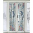 thumbnail image 2 of Teal Coastal Turtle Blackout Curtains, French Door Curtains for Door Window, Beach Nautical Ocean Coral Seahorse Privacy Drapery for Patio/Sidelight Doors, 1 Panel with Tieback, 25 x 72 Inches, 2 of 6