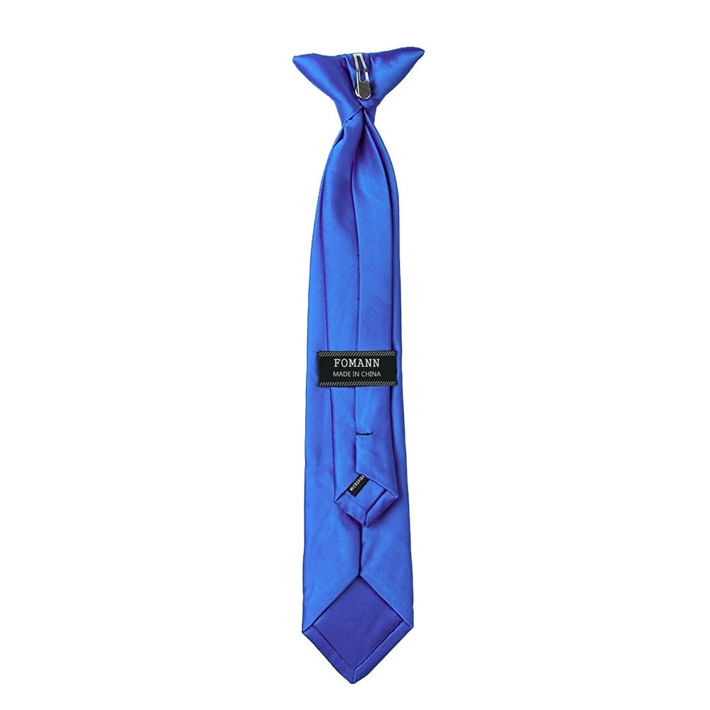 Fomann Mens Clip on Ties Solid Uniform Clipon Neck Ties for Police