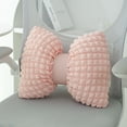 thumbnail image 5 of HaoXun Velvety Soft Bow Ribbon Sofa Pillow - Pink Cloud-Like Back Cushion for Couches, Beds & Home Decor (40x32cm), 5 of 6