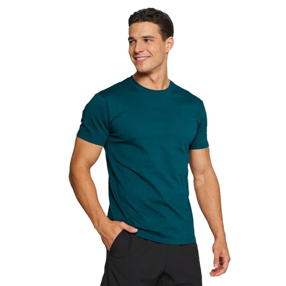 SPEEDRUN Men's and Big Men's Crewneck Tee with Short Sleeves, Moisture-Wicking Cotton T-Shirts, Sizes S-3XL