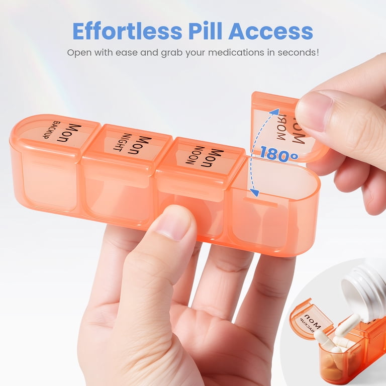 Apenu Weekly Pill Organizer, 4 Times a Day, 28 Compartments photo 7
