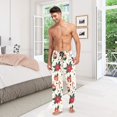 thumbnail image 6 of FORMRS Mens Pajama Pants with Pockets Sleepwear Lounge Bottoms Sizes S-2XL, Christmas Floral, 6 of 7