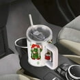 thumbnail image 5 of Christmas Gnome Insulated Tumbler with Lid and Straw, Cute Holiday Gnomes Snowflake Stainless Steel Travel Mug with Handle, Festive Christmas Cup, 5 of 9