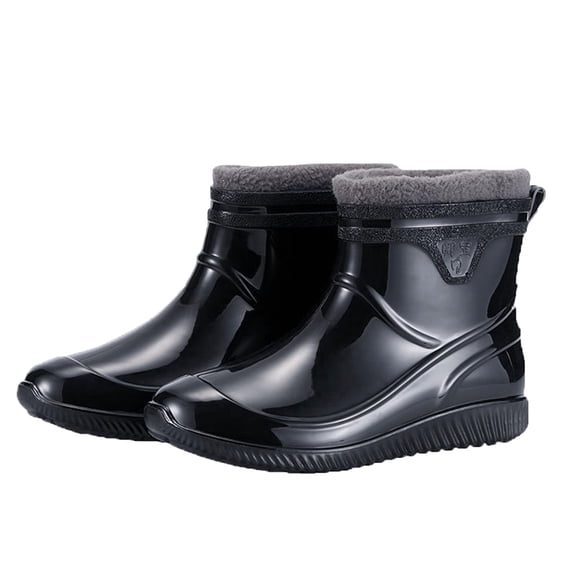 AUXDIQ Men Rain Boots Outdoor Garden Boots Waterproof Ankle Rain Shoes