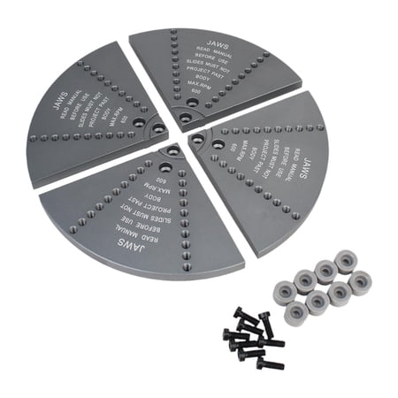 Fzaqwen Cole Jaw Set Wood Lathe Chuck for Bowl Turning Professional Accessories Aluminum Gray