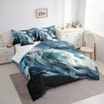 thumbnail image 3 of Manfei Sea Wave Storm Bedding Comforter Set 7pcs, Nature Disaster Queen Bedding Sets, Ocean Marine Theme Queen Sheet Sets, Ultra Soft Home Decor, 3 of 7