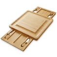 thumbnail image 2 of Casafield Bamboo Cheese Board with Stainless Steel Knives and Slide-Out Snack Trays, 2 of 7