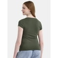 thumbnail image 2 of No Boundaries Scoop Neck Tee with Short Sleeves, Women's, 2 of 5