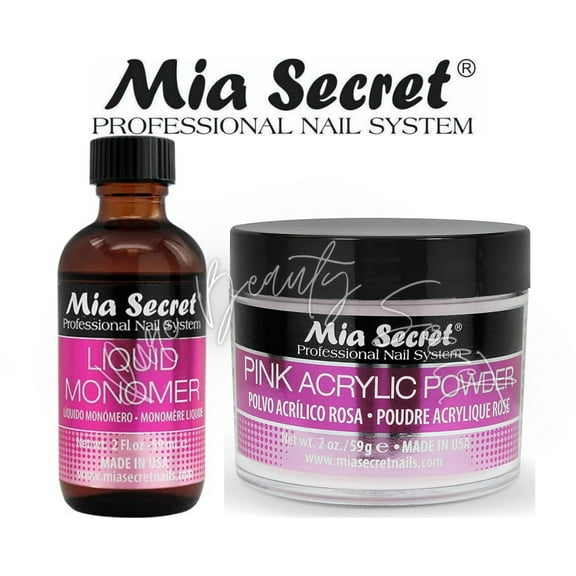 Mia Secret Liquid Monomer 2 oz and Pink Powder 2 oz