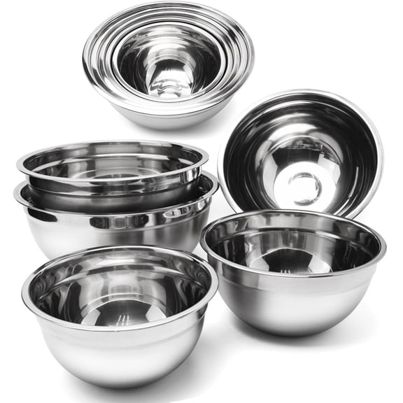 Walbest Upgraded Meal Prep Stainless Steel Mixing Bowl, Home, Refrigerator, and Kitchen Food Storage Organizer, Ecofriendly, Reusable, Great for Cooking, Baking, Prepping