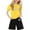 Yellow, variant on Toddler Girl Outfits 5t Shorts Sleeves Cute Color Block Summer Crop Tops and Shorts Clothing Sets Relaxed Fit Summer Short Sets,Z1-Black,110(3-4 Years)