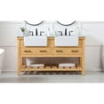 thumbnail image 2 of Elegant Decor Clement 60" Aluminum MDF Double Bathroom Vanity in Natural Wood, 2 of 3