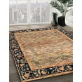 thumbnail image 3 of Ahgly Company Machine Washable Indoor Round Abstract Sandy Brown Area Rugs, 5' Round, 3 of 7