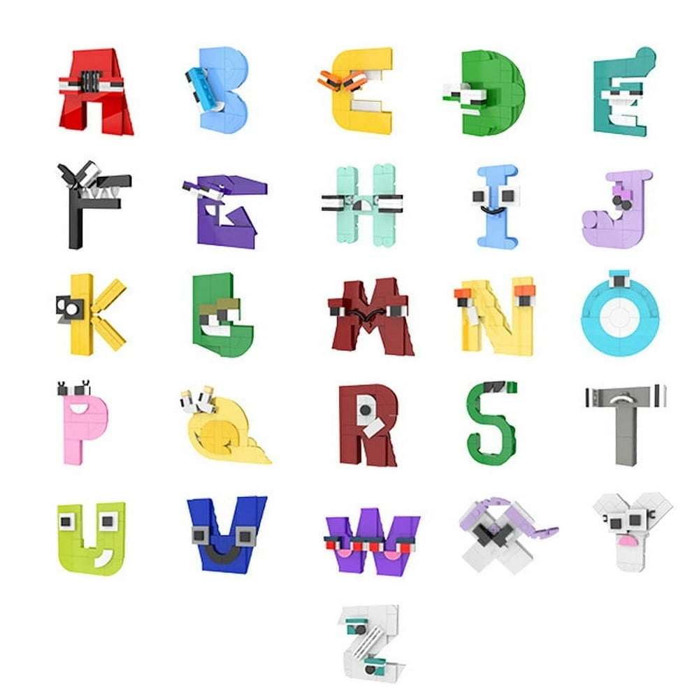 Alphabet Building Block Set 26 Alphabet Legend Building Block Model Educational Letters Lore ABC Learning Toys Fun Filled Alphabet Knowledge Building