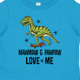 thumbnail image 4 of Inktastic Mawmaw and Pawpaw Love Me Grandson Dinosaur Boys Toddler T-Shirt, 4 of 5