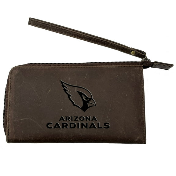 Brown Arizona Cardinals Cell Phone Wristlet Wallet