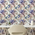 thumbnail image 2 of Ambesonne Floral Peel & Stick Wallpaper for Home, Pastel Summer Feels Roses, 13"x36", Lavender Blue and Blush, 2 of 5