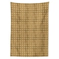 thumbnail image 3 of Ambesonne Retro Tablecloth Rectangular Table Cover, Interlocking Circles, 60"x90", Caramel and Tan, 3 of 4