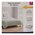 thumbnail image 4 of Juego de Edredón con Sábanas Mainstays 7 Piezas Tamaño Matrimonial y Diseño Liso Color Verde, 4 of 4