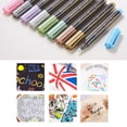 thumbnail image 3 of 10 Colors Acrylic Paint Metallic Markers Set Water-Based Fine Point Art Marker 2mm Tip Quick, 3 of 8