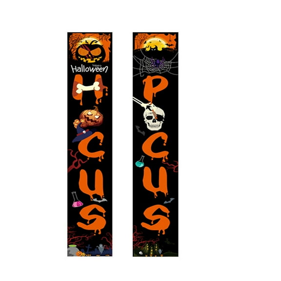 OAVQHLG3B Halloween Decorations Outdoor Halloween Door Decor Halloween Porch Decorations, Halloween Outdoor Sign and Banner,Trick Or Treat Door Set for Home Front Door Indoor