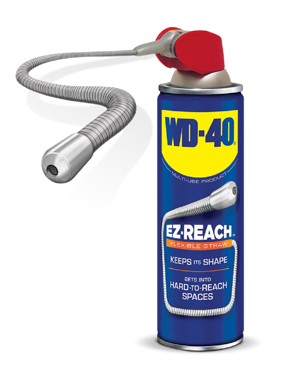 WD-40 EZ-REACH, Original WD-40 Formula, Multi-Purpose Lubricant Spray with 8 in. Flexible Straw, 14.4 oz.