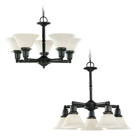 782 Sussex Single Light - Sea Gull Lighting Sussex 31061-782 5-Light Chandelier - 24 diam. in. - Heirloom Bronze