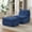 blue, variant on 62.2 Inch Boneless Chaise Lounge Chair, Floor Sleeper Sofa with Ottoman, No Assembly Required, Modern Cozy Cloud Lounger, Orange
