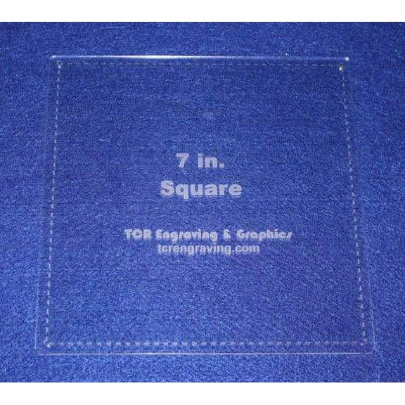 Square Template 7" - Clear 1/8" with Seam Allowance