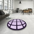 thumbnail image 4 of Ahgly Company Machine Washable Indoor Square Transitional Purple Jam Purple Area Rugs, 6' Square, 4 of 7