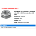 thumbnail image 2 of Rear Wheel Hub Assembly - Compatible with 2008 - 2013 Mercedes-Benz S63 AMG 2009 2010 2011 2012, 2 of 2