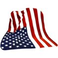 thumbnail image 4 of Manta de lana a cuadros para adultos, manta para sofá y cama, manta suave y cálida, 150x200 en inglés/bandera americana, 4 of 5