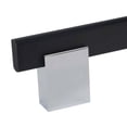 thumbnail image 3 of Rok Contemporary Bridge Style 3-3/4" (96 mm) Hole Centers Solid Metal Pull/Handle, Chrome Black, 3 of 4
